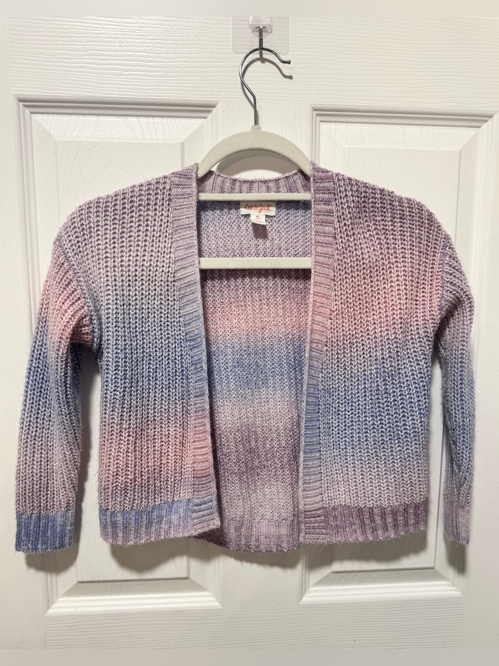 Cat & Jack Pastel Ombre Open Cardigan in Pink, Lavender & Blue